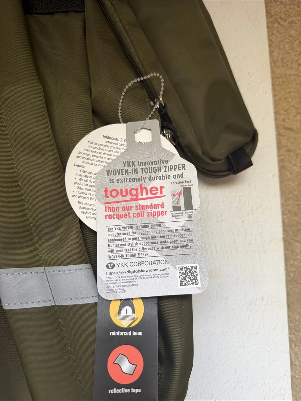 Olive Green Backpack with Fun Patch Accents